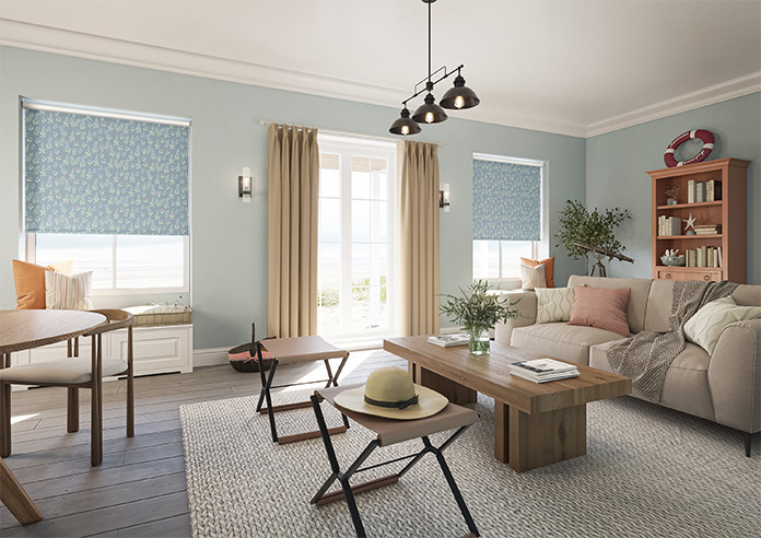 Woodland Phlox, Blue - Twist&Fit Roller Blind - Image 7